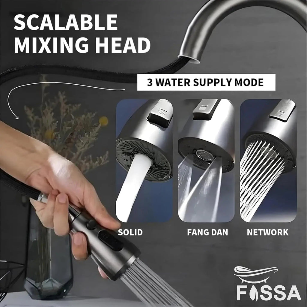 Fossa 37"x18"x10" inch Single Bowl Premium Stainless Steel Water Fall Kitchen Sink-3