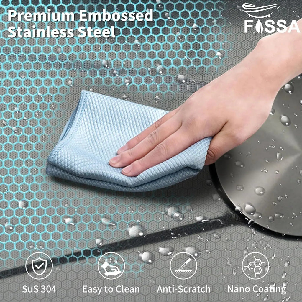 Fossa 37"x18"x10" inch Single Bowl Premium Stainless Steel Water Fall Kitchen Sink-4